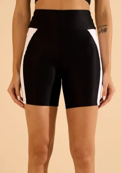 Bermuda Morena Rosa Ciclista Alta Preto