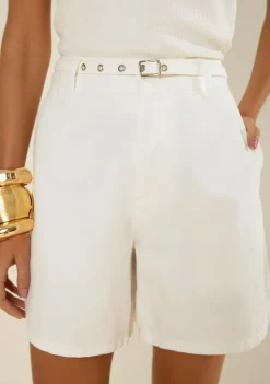 Bermuda Reta Vereda Off White
