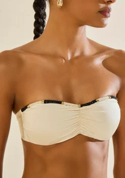 Biquíni Morena Rosa Tomara Que Caia Com Bojo Calcinha Regulagem Off White