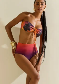 Biquíni Morena Rosa Tomara Que Caia Bojo Removível Calcinha Hot Pants Laranja