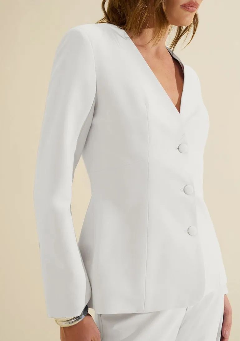 Blazer Ajustado Origem Off White
