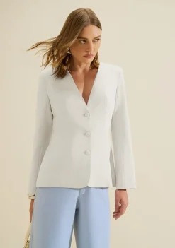 Blazer Ajustado Origem Off White