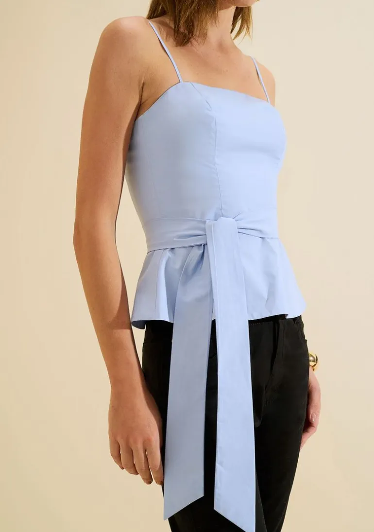 Blusa Decote Reto Aeris Azul