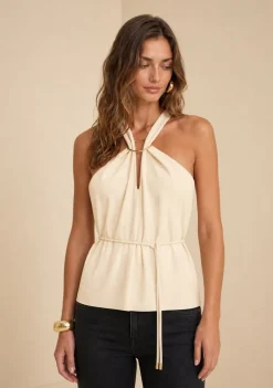 Blusa Decote V Moka Bege