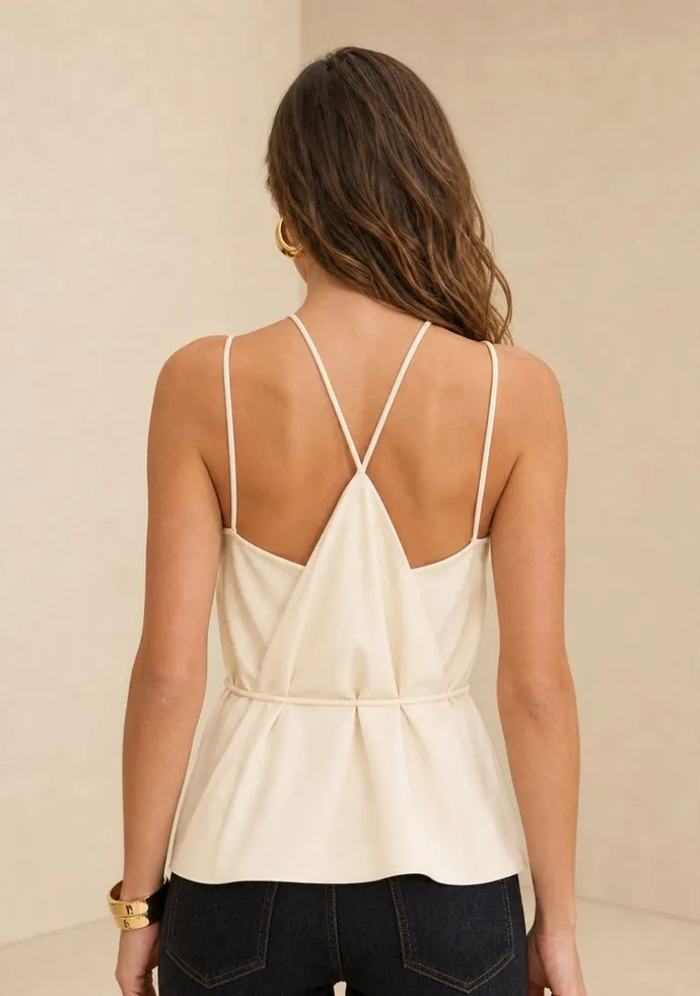 Blusa Decote V Moka Bege