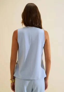 Blusa Decote V Origem Azul
