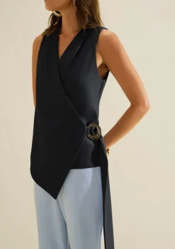 Blusa Decote V Origem Preto