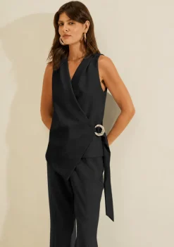Blusa Decote V Origem Preto