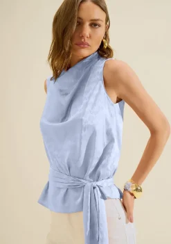 Blusa Gola Alta Lumina Azul