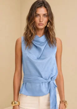 Blusa Gola Alta Lumina Azul