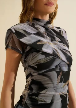 Blusa Gola Alta Miragem Preto/branco