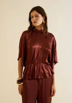 Blusa Gola Alta Umbra Marrom