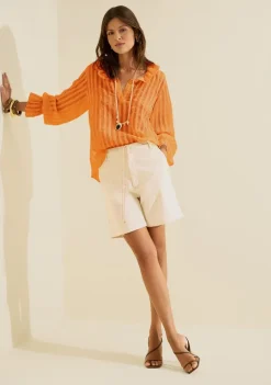 Blusa Manga Longa Lumina Laranja