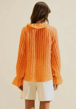 Blusa Manga Longa Lumina Laranja