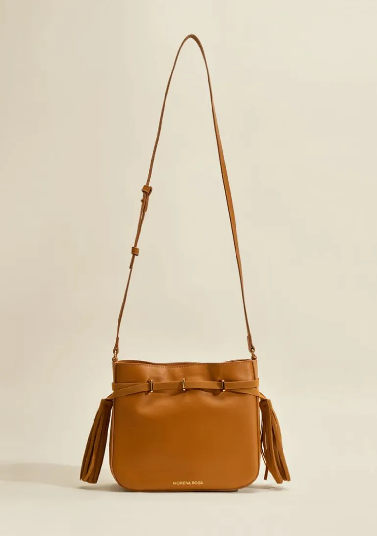 Bolsa Bucket Detalhe Frontal Caramelo