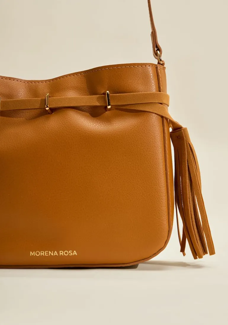 Bolsa Bucket Detalhe Frontal Caramelo
