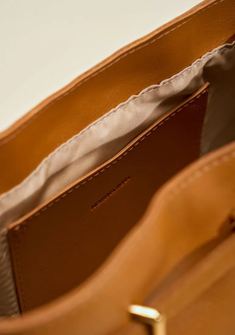 Bolsa Bucket Detalhe Frontal Caramelo