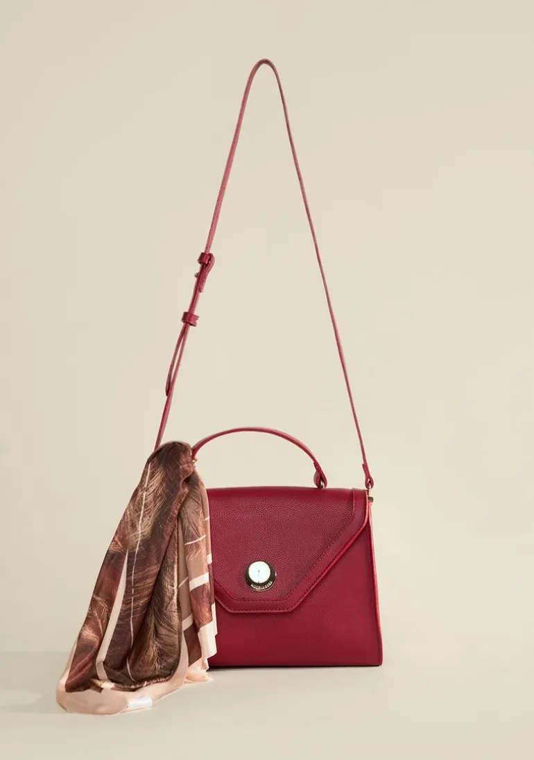 Bolsa Handbag Com Lenço Bordo