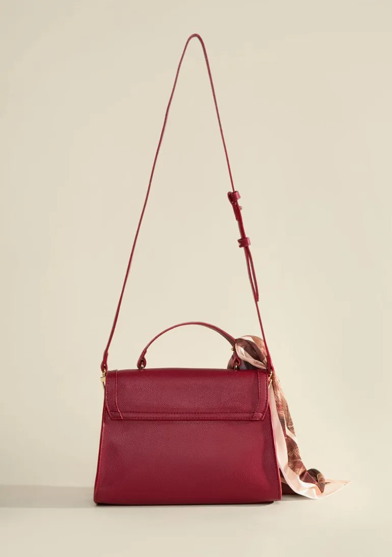 Bolsa Handbag Com Lenço Bordo