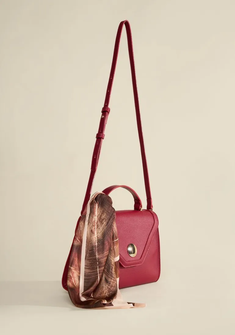 Bolsa Handbag Com Lenço Bordo