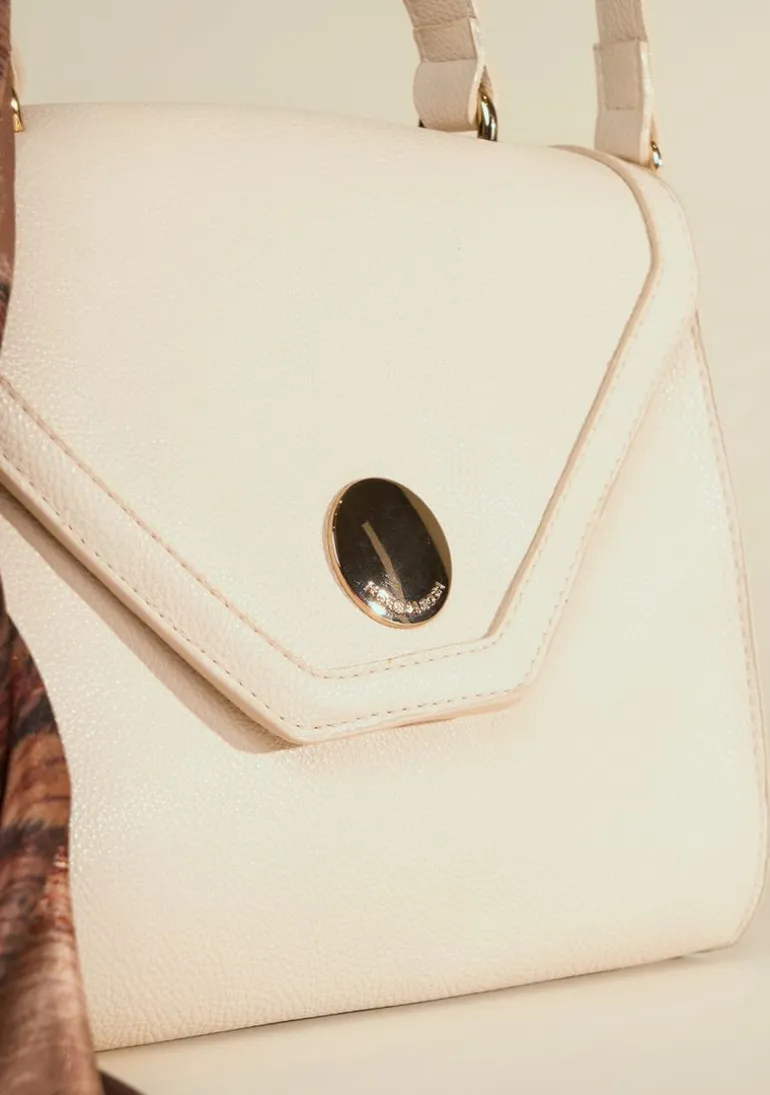 Bolsa Handbag Com Lenço Off White