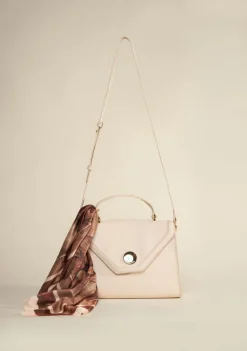 Bolsa Handbag Com Lenço Off White