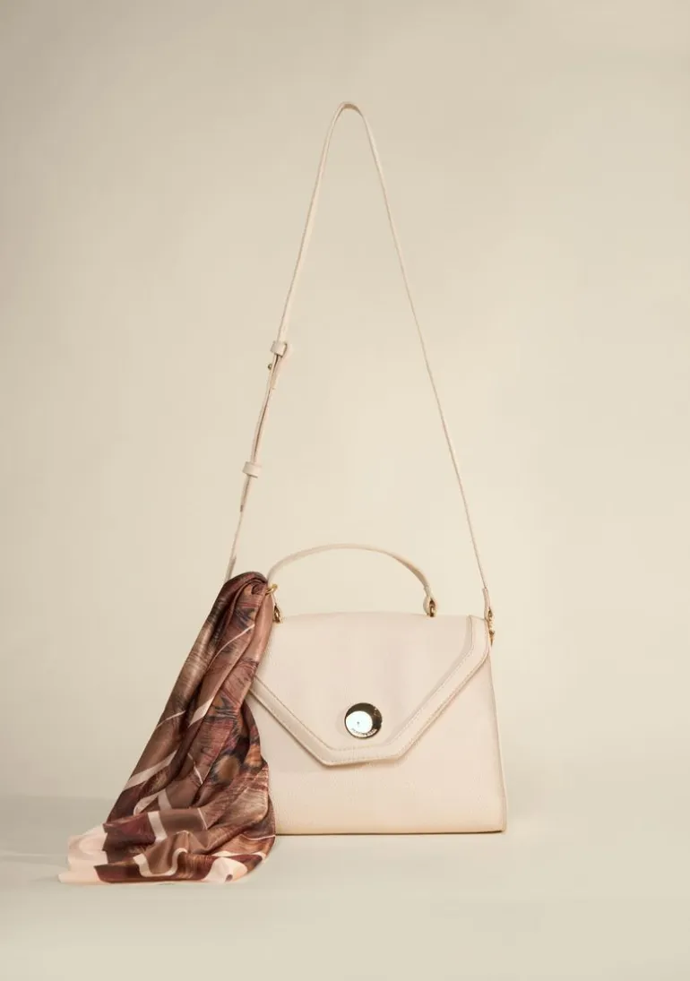 Bolsa Handbag Com Lenço Off White