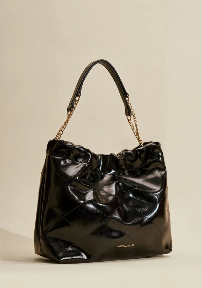 Bolsa Hobo Alça Corda Preto