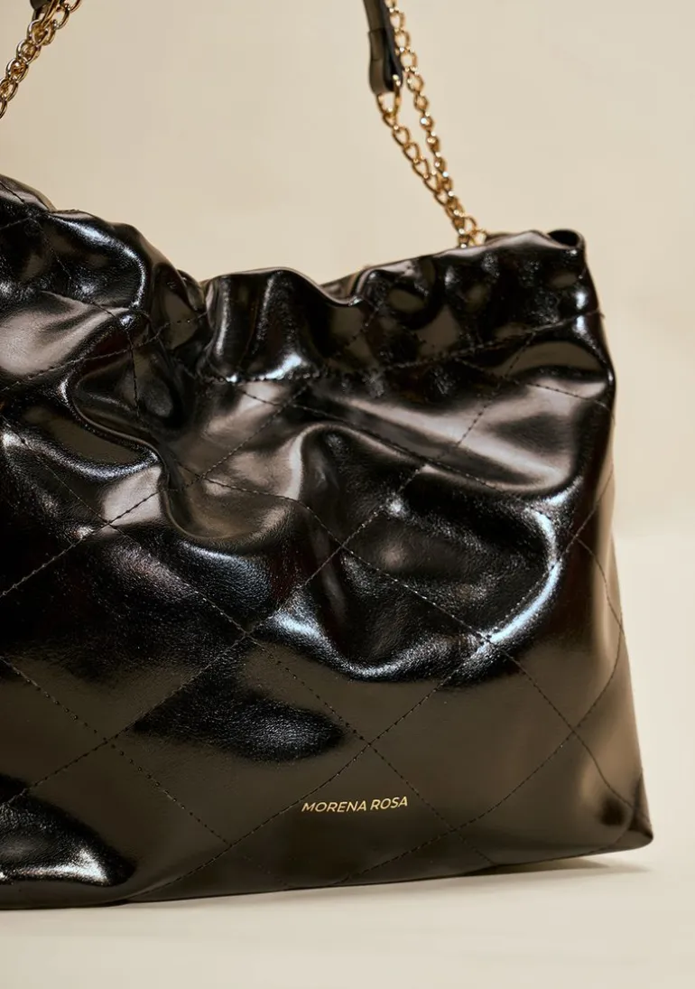 Bolsa Hobo Alça Corda Preto