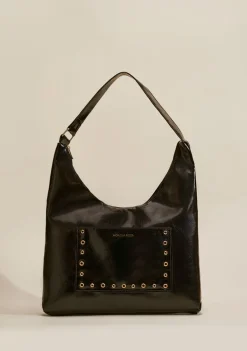 Bolsa Hobo Detalhe Tachas Preto