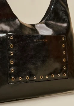 Bolsa Hobo Detalhe Tachas Preto