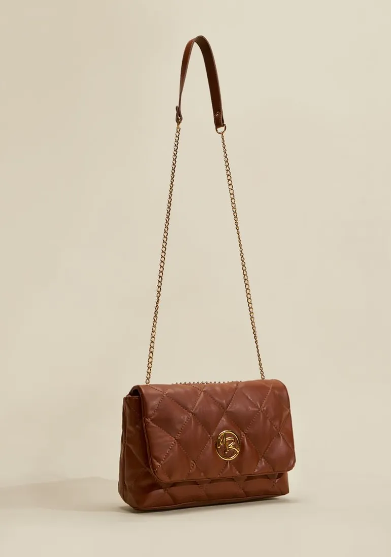 Bolsa Satchel Alça Cordão Marrom