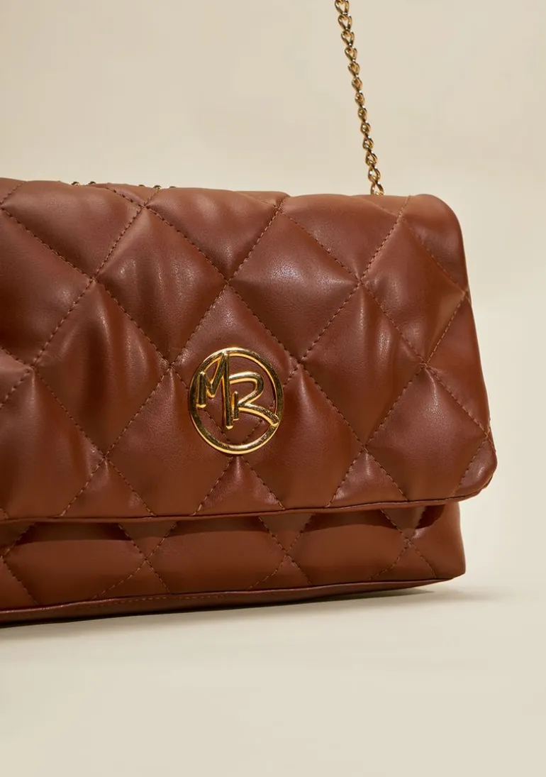 Bolsa Satchel Alça Cordão Marrom