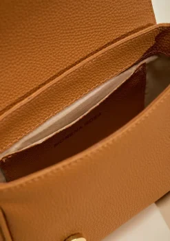 Bolsa Satchel Alça Corrente Caramelo