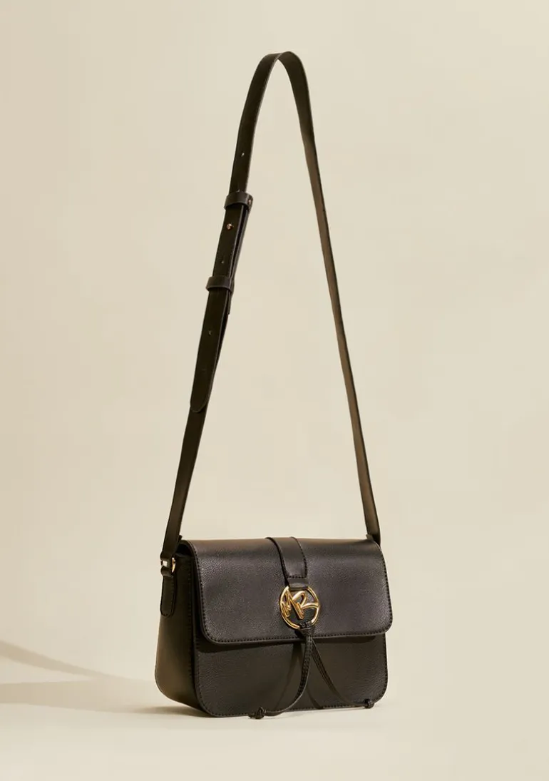 Bolsa Satchel Com Metal Preto