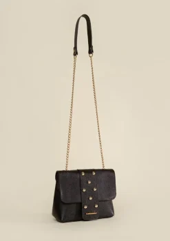 Bolsa Tiracolo Detalhe Tachas Preto