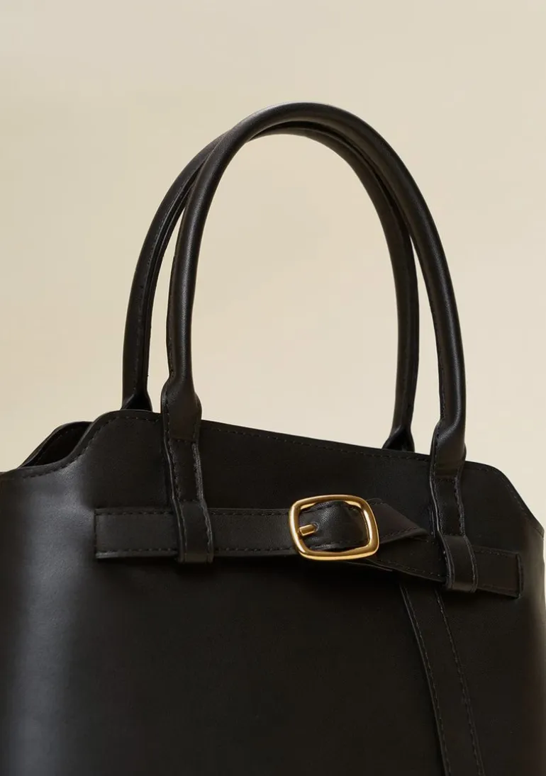 Bolsa Tote Detalhe Fivela Preto
