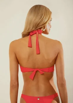 Busto Morena Rosa Tomara Que Caia Bojo Removível Vermelho