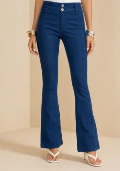 Calça Boot Cut Média Azul
