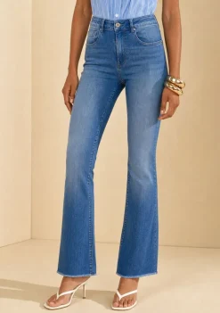 Calça Boot Cut Média Azul