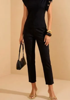 Calça Mom Alta Preto