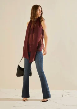 Calça Morena Rosa Boot Cut Alta Azul