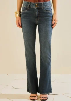 Calça Morena Rosa Boot Cut Alta Azul