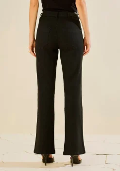 Calça Morena Rosa Boot Cut Alta Preto