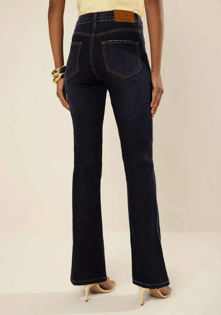 Calça Morena Rosa Boot Cut Alta Azul