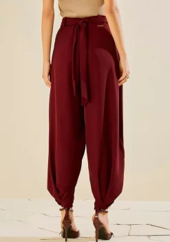 Calça Morena Rosa Cenoura Alta Bordo