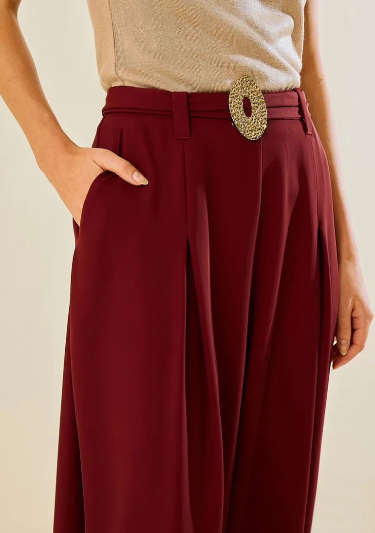 Calça Morena Rosa Cenoura Alta Bordo