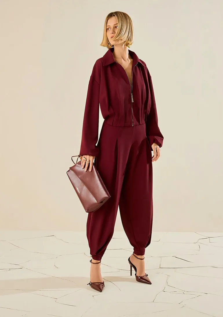 Calça Morena Rosa Cenoura Alta Bordo