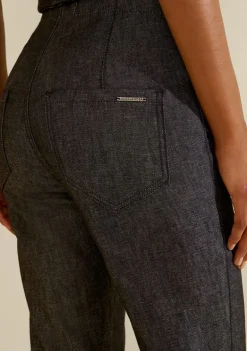 Calça Morena Rosa Flare Alta Azul