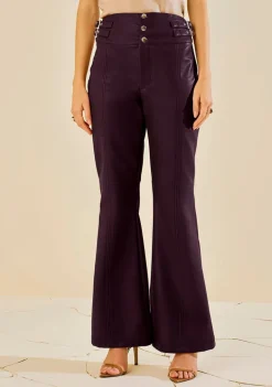 Calça Morena Rosa Flare Alta Bordo